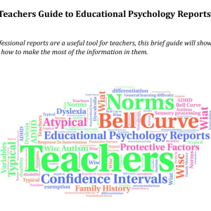 Teachers Guide to Psychology Reports